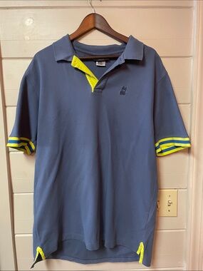 Psycho Bunny Men’s Polo Shirt Blue Size 8 XXL.